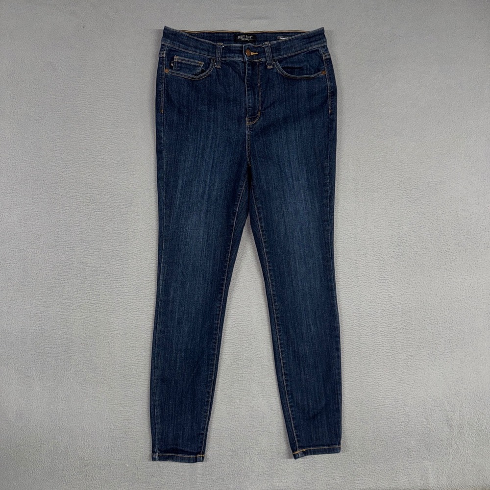 Judy Blue Jeans Womens 11/30 Blue Skinny Fit High Rise Dark Wash Denim Stretch